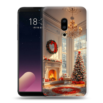 Силиконовый чехол на Meizu 15 с принтом Новый год