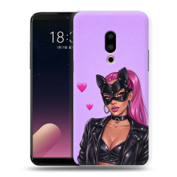 Силиконовый чехол на Meizu 15 с принтом женский