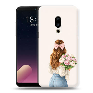Силиконовый чехол на Meizu 15 с принтом женский