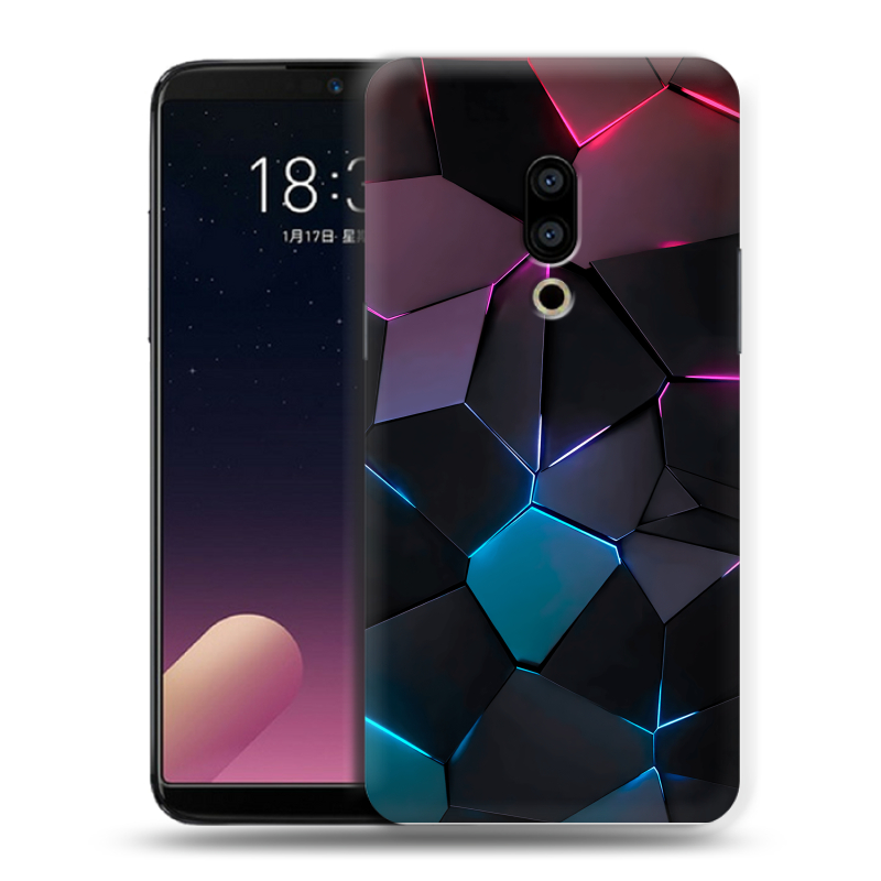 Силиконовый чехол на Meizu 15 с принтом Геометрия неона Силиконовый чехол на Meizu 15 с принтом Геометрия неона