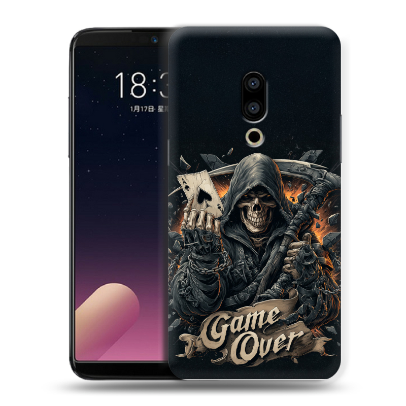 Силиконовый чехол на Meizu 15 с принтом Скелет карты Силиконовый чехол на Meizu 15 с принтом Скелет карты