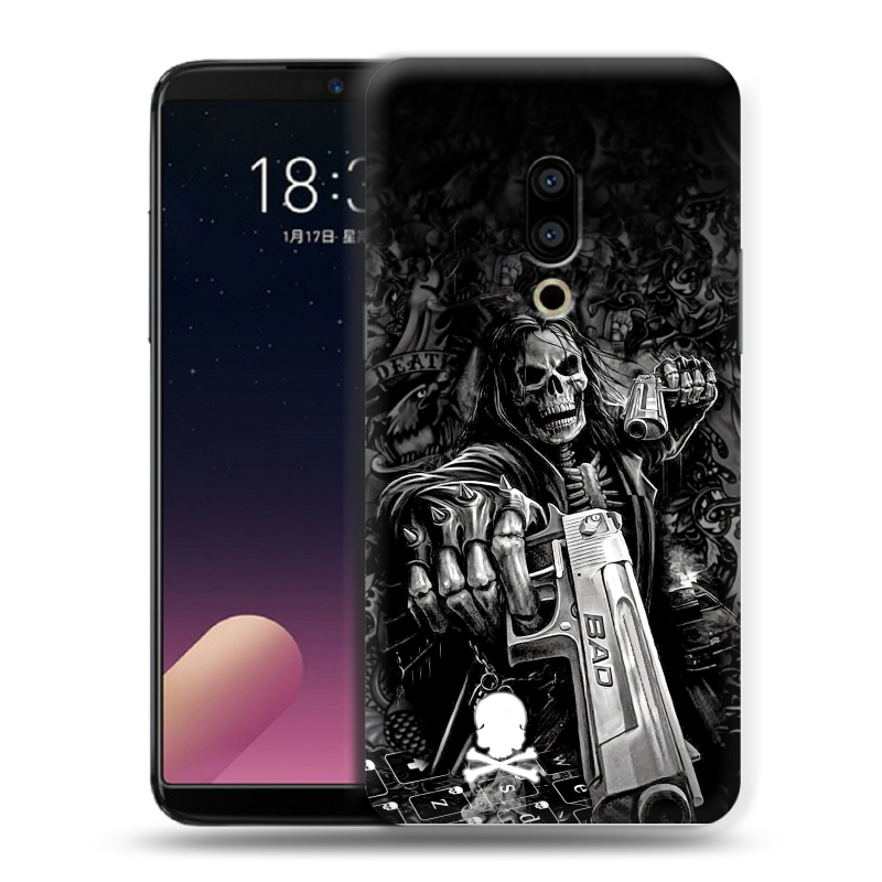 Силиконовый чехол на Meizu 15 с принтом Скелет Силиконовый чехол на Meizu 15 с принтом Скелет