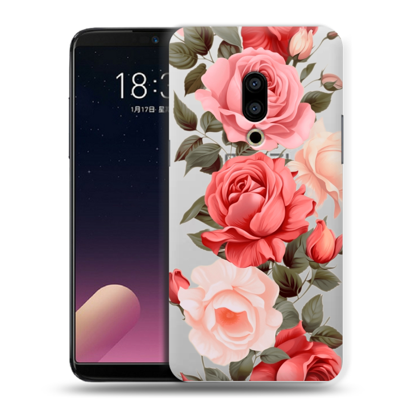Пластиковый чехол на Meizu 15 с принтом Розы Пластиковый чехол на Meizu 15 с принтом Розы