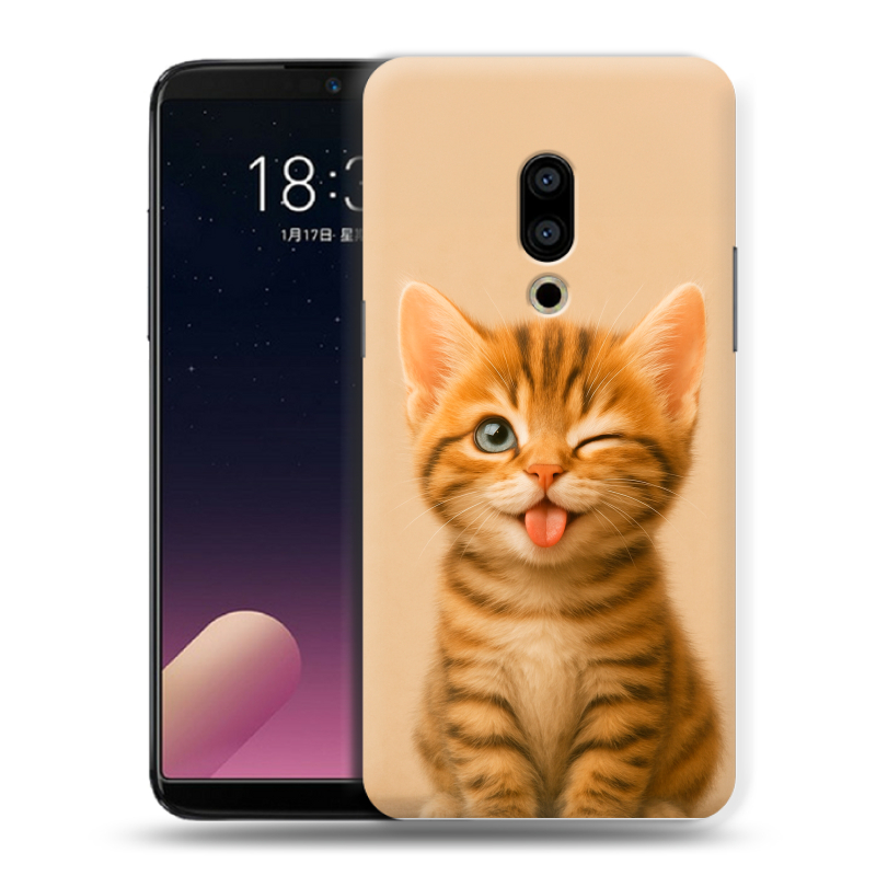 Пластиковый чехол на Meizu 15 с принтом котенок Пластиковый чехол на Meizu 15 с принтом котенок