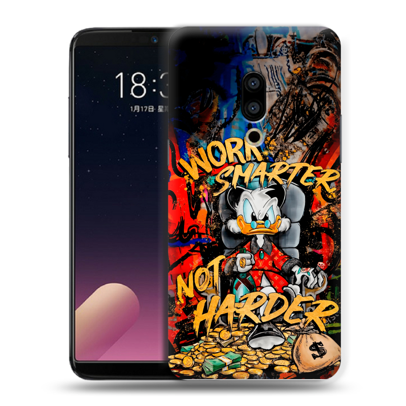 Пластиковый чехол на Meizu 15 с принтом Дональд Дак Деньги Пластиковый чехол на Meizu 15 с принтом Дональд Дак Деньги