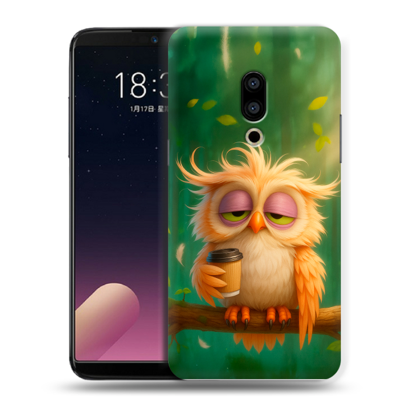 Пластиковый чехол на Meizu 15 с принтом сова Пластиковый чехол на Meizu 15 с принтом сова