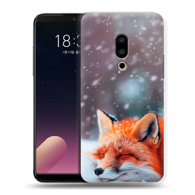 Пластиковый чехол на Meizu 15 с принтом лиса Пластиковый чехол на Meizu 15 с принтом лиса