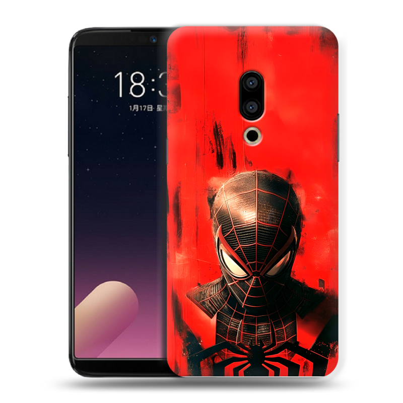 Пластиковый чехол на Meizu 15 с принтом человек паук spiderman Пластиковый чехол на Meizu 15 с принтом человек паук spiderman
