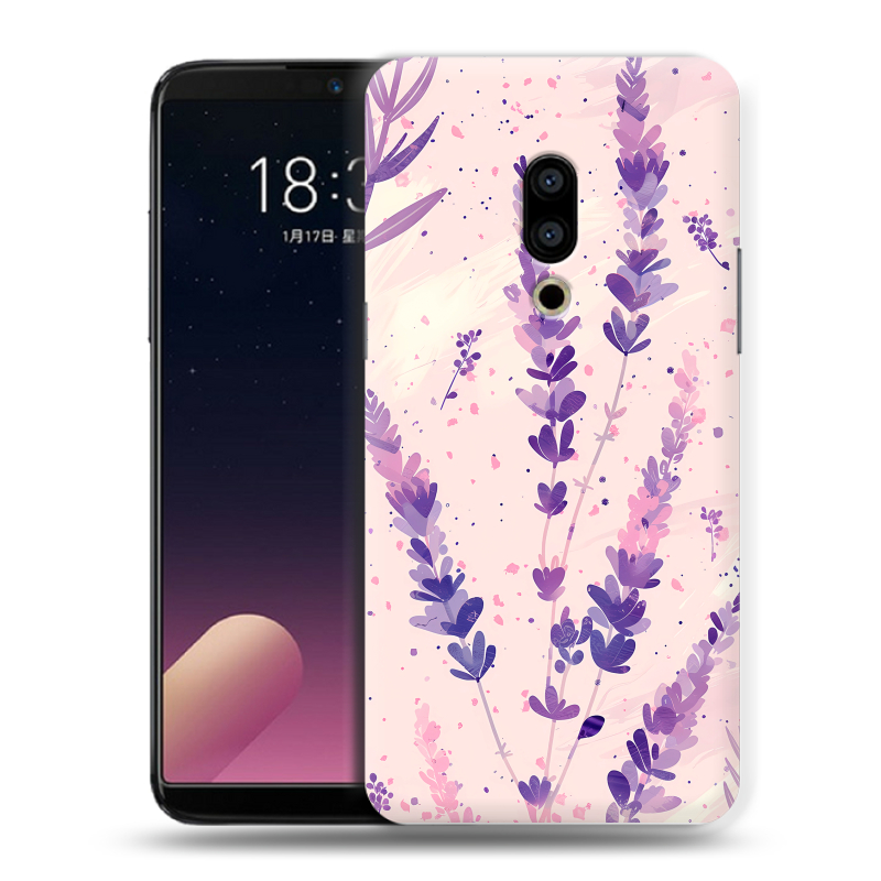 Силиконовый чехол на Meizu 15 с принтом цветы лаванда Силиконовый чехол на Meizu 15 с принтом цветы лаванда