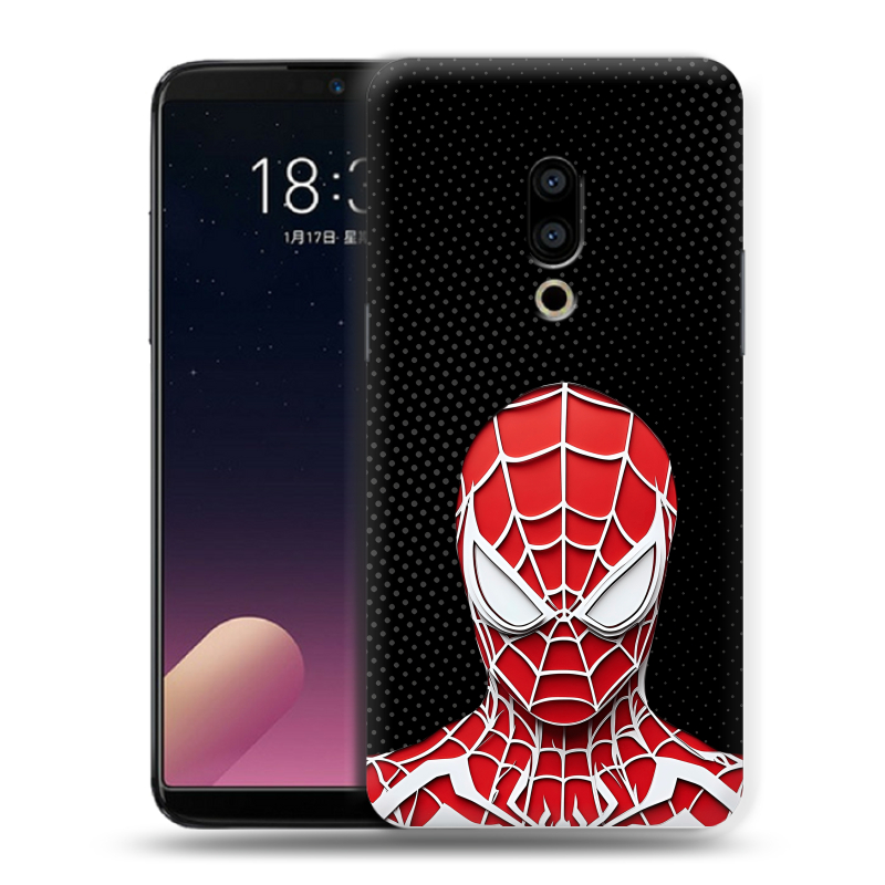 Пластиковый чехол на Meizu 15 с принтом человек паук spiderman Пластиковый чехол на Meizu 15 с принтом человек паук spiderman