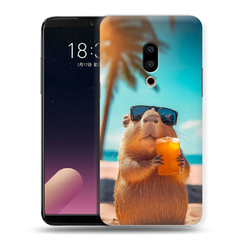 Пластиковый чехол на Meizu 15 с принтом Капибара Пластиковый чехол на Meizu 15 с принтом Капибара
