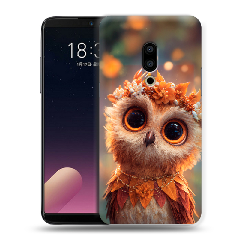 Силиконовый чехол на Meizu 15 с принтом Милая сова Силиконовый чехол на Meizu 15 с принтом Милая сова