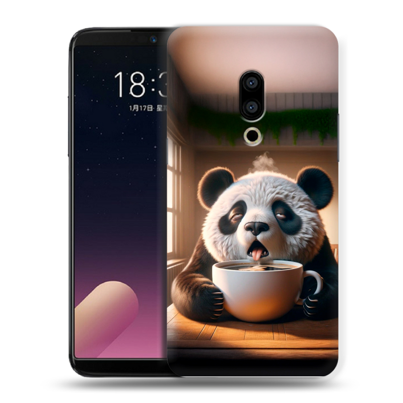 Пластиковый чехол на Meizu 15 с принтом смешная панда Пластиковый чехол на Meizu 15 с принтом смешная панда