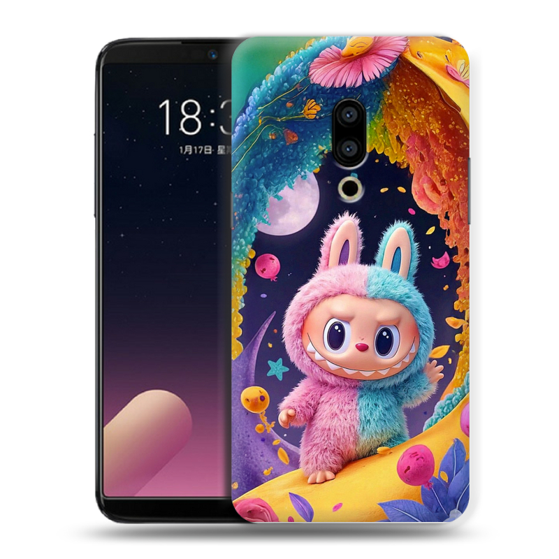 Пластиковый чехол на Meizu 15 с принтом Labubu Лабубу Пластиковый чехол на Meizu 15 с принтом Labubu Лабубу