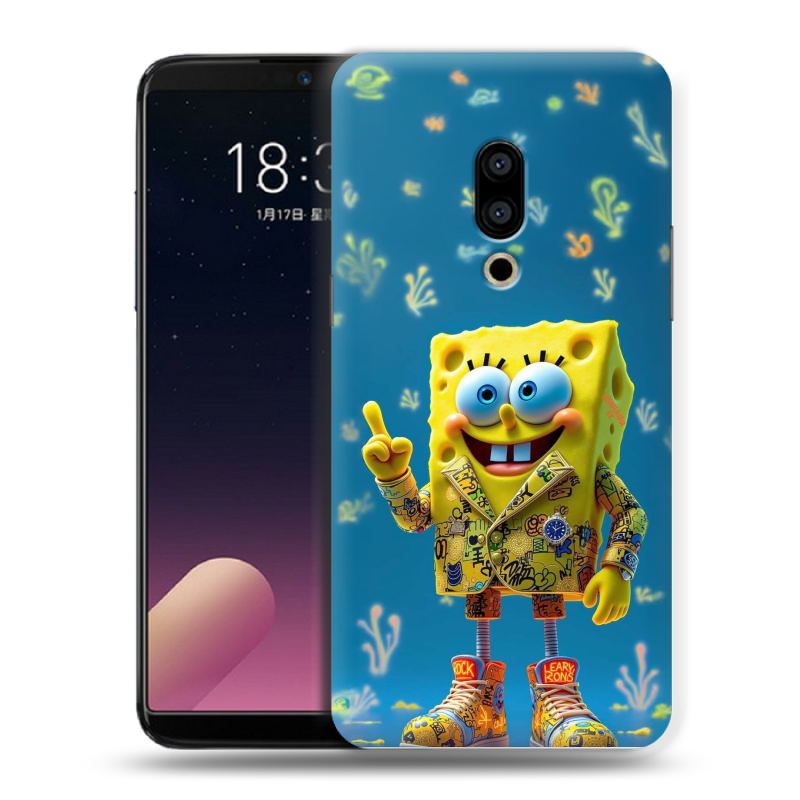 Пластиковый чехол на Meizu 15 с принтом Спанч боб Спанчбоб Пластиковый чехол на Meizu 15 с принтом Спанч боб Спанчбоб