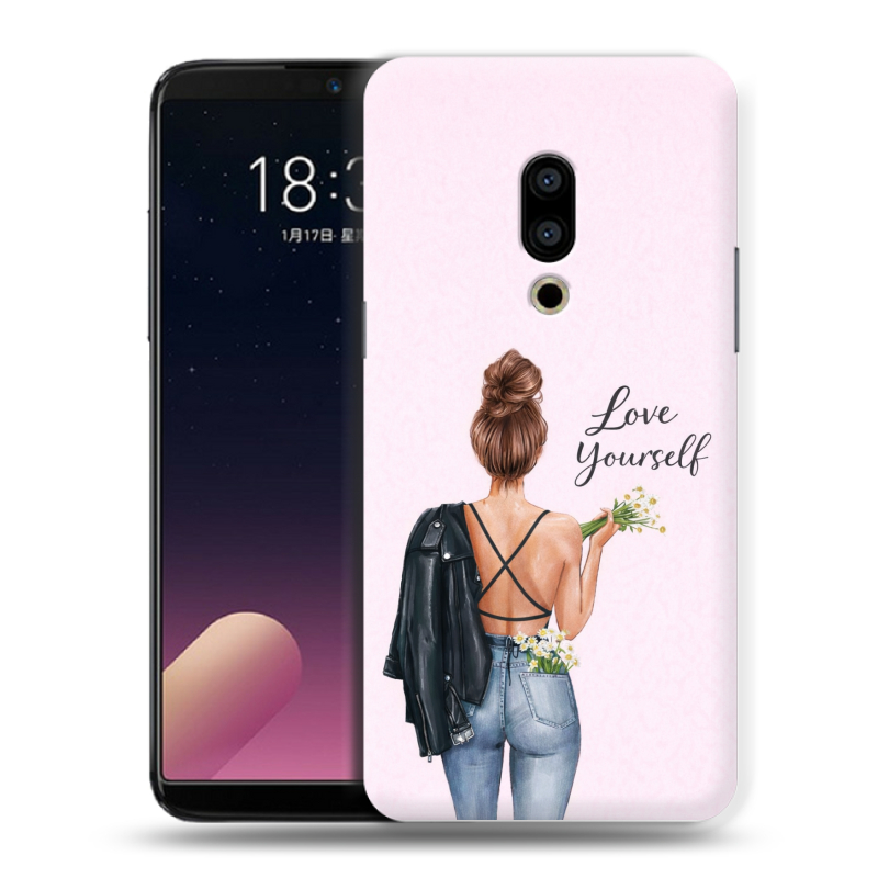 Пластиковый чехол на Meizu 15 с принтом женский Пластиковый чехол на Meizu 15 с принтом женский