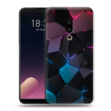 Силиконовый чехол на Meizu 15 Plus с принтом Геометрия неона Силиконовый чехол на Meizu 15 Plus с принтом Геометрия неона