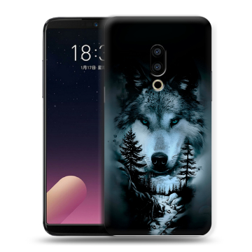 Силиконовый чехол на Meizu 15 Plus с принтом Лесной волк Силиконовый чехол на Meizu 15 Plus с принтом Лесной волк