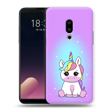 Силиконовый чехол на Meizu 15 Plus с принтом Единорог