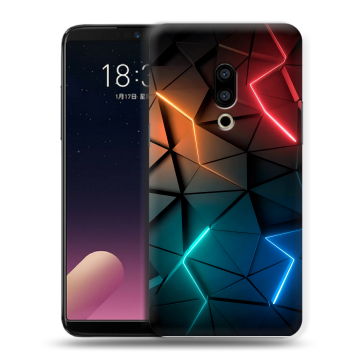 Силиконовый чехол на Meizu 15 Plus с принтом Абстракция неон Силиконовый чехол на Meizu 15 Plus с принтом Абстракция неон