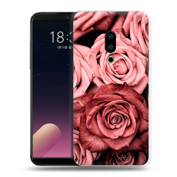 Силиконовый чехол на Meizu 15 Plus с принтом Цветы розы Силиконовый чехол на Meizu 15 Plus с принтом Цветы розы