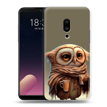 Силиконовый чехол на Meizu 15 Plus с принтом Сова Силиконовый чехол на Meizu 15 Plus с принтом Сова