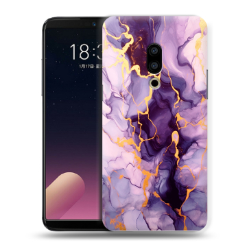 Силиконовый чехол на Meizu 15 Plus с принтом Мрамор