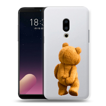 Силиконовый чехол на Meizu 15 Plus с принтом Медведь