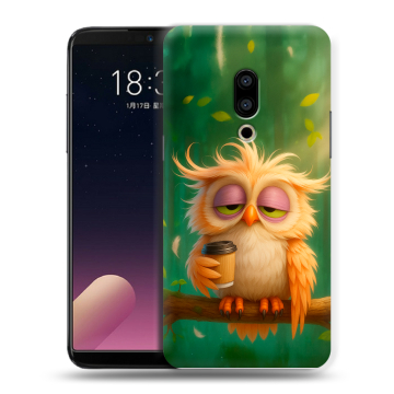 Силиконовый чехол на Meizu 15 Plus с принтом сова Силиконовый чехол на Meizu 15 Plus с принтом сова