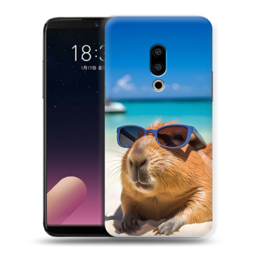 Силиконовый чехол на Meizu 15 Plus с принтом Капибара Силиконовый чехол на Meizu 15 Plus с принтом Капибара