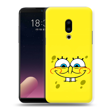 Силиконовый чехол на Meizu 15 Plus с принтом спанчбоб спанч боб