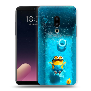 Силиконовый чехол на Meizu 15 Plus с принтом Миньоны Силиконовый чехол на Meizu 15 Plus с принтом Миньоны