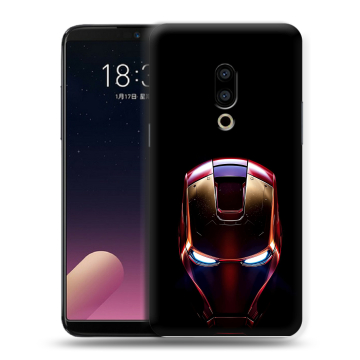 Силиконовый чехол на Meizu 15 Plus с принтом IronMan Железный человек