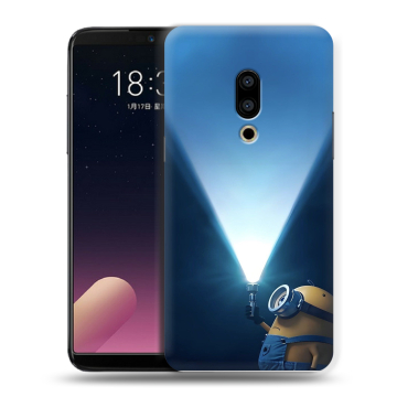 Силиконовый чехол на Meizu 15 Plus с принтом Миньоны