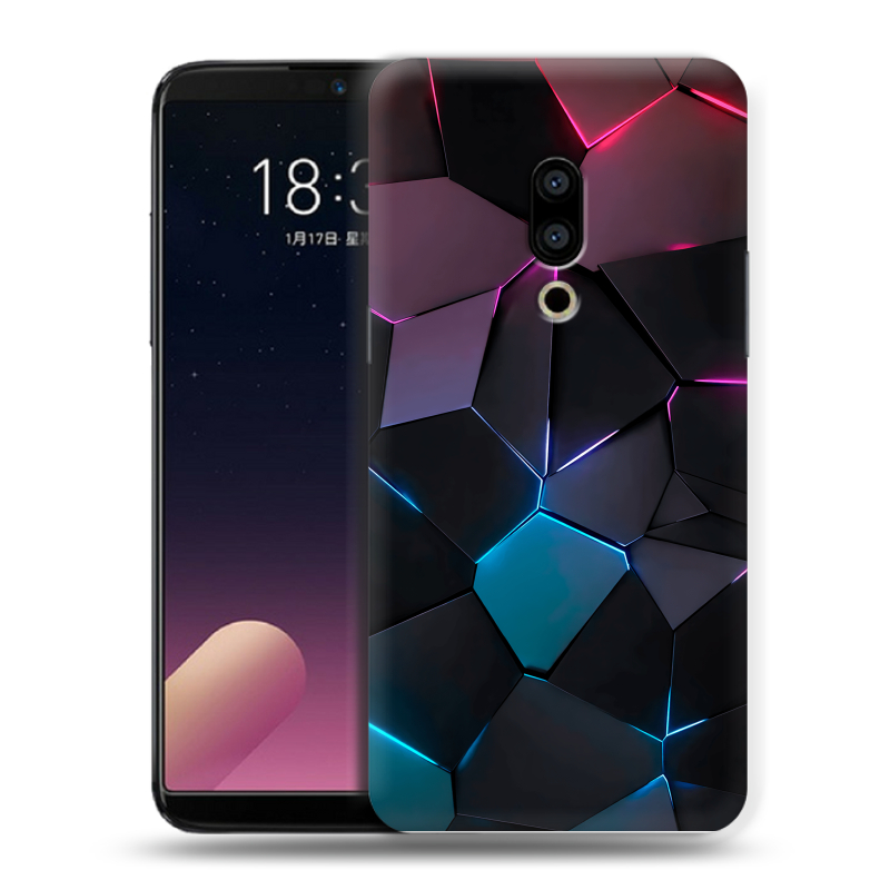 Силиконовый чехол на Meizu 15 Plus с принтом Геометрия неона Силиконовый чехол на Meizu 15 Plus с принтом Геометрия неона