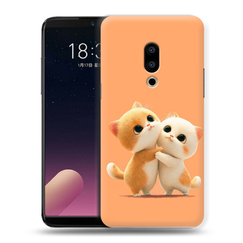 Силиконовый чехол на Meizu 15 Plus с принтом Милые котики Силиконовый чехол на Meizu 15 Plus с принтом Милые котики