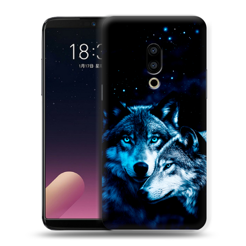 Силиконовый чехол на Meizu 15 Plus с принтом Волки Силиконовый чехол на Meizu 15 Plus с принтом Волки