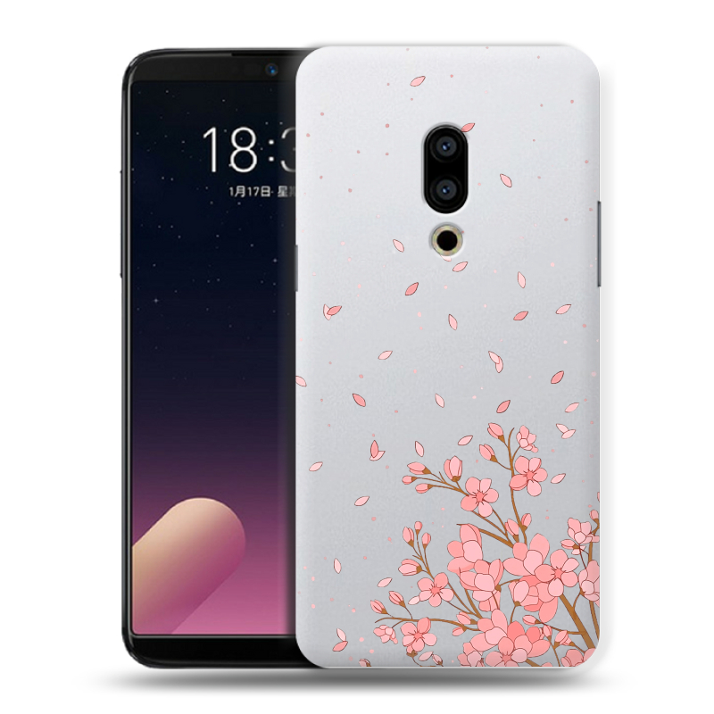 Силиконовый чехол на Meizu 15 Plus с принтом Ветка сакуры Силиконовый чехол на Meizu 15 Plus с принтом Ветка сакуры