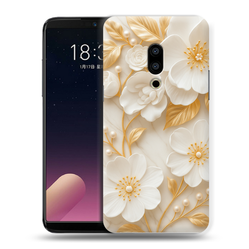 Силиконовый чехол на Meizu 15 Plus с принтом Цветы Силиконовый чехол на Meizu 15 Plus с принтом Цветы