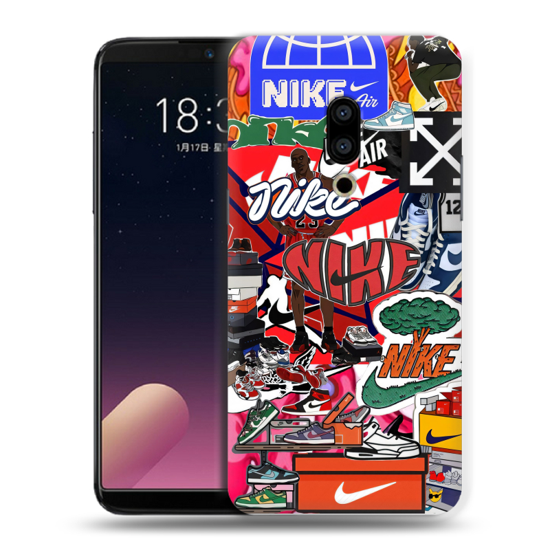 Силиконовый чехол на Meizu 15 Plus с принтом Найк Nike яркий Силиконовый чехол на Meizu 15 Plus с принтом Найк Nike яркий