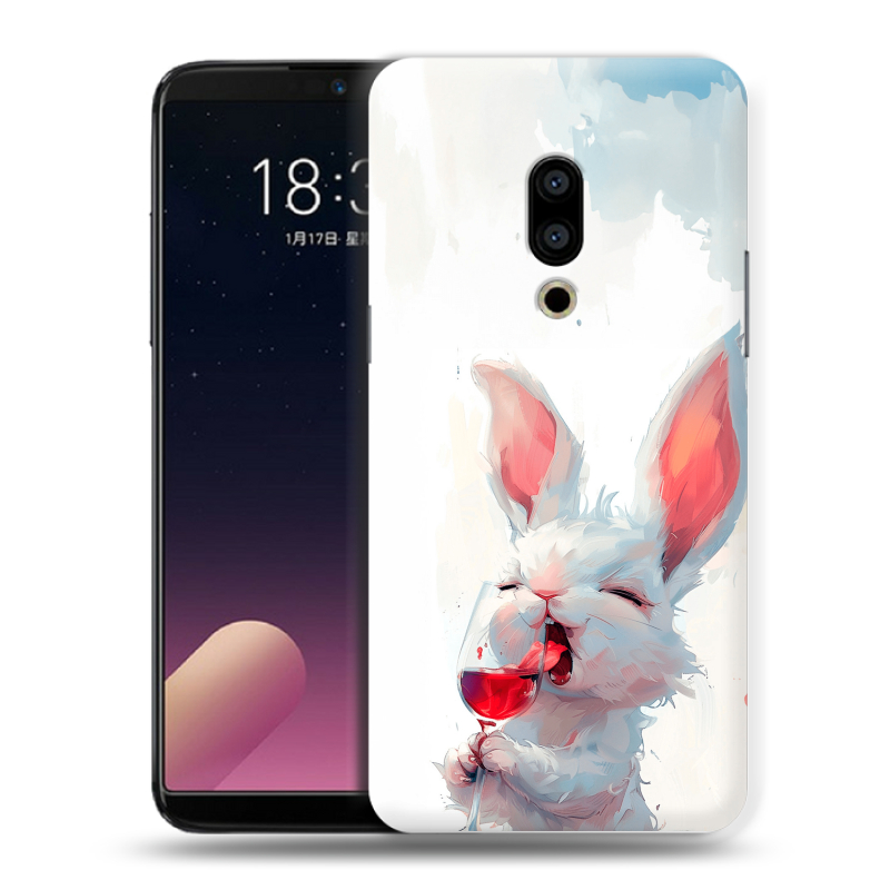 Силиконовый чехол на Meizu 15 Plus с принтом кролик зайчик Силиконовый чехол на Meizu 15 Plus с принтом кролик зайчик