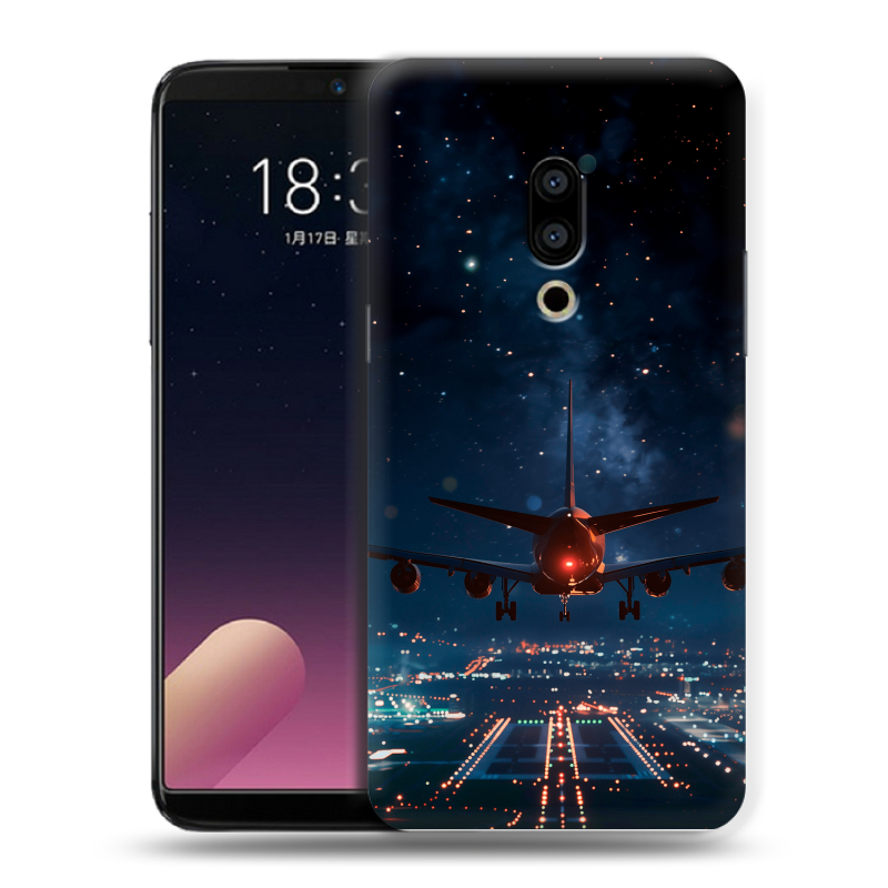 Силиконовый чехол на Meizu 15 Plus с принтом самолет Силиконовый чехол на Meizu 15 Plus с принтом самолет