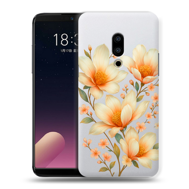Силиконовый чехол на Meizu 15 Plus с принтом Цветы Силиконовый чехол на Meizu 15 Plus с принтом Цветы