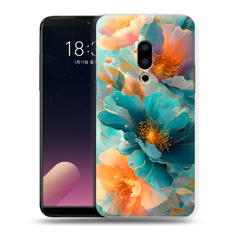 Силиконовый чехол на Meizu 15 Plus с принтом Цветы Силиконовый чехол на Meizu 15 Plus с принтом Цветы