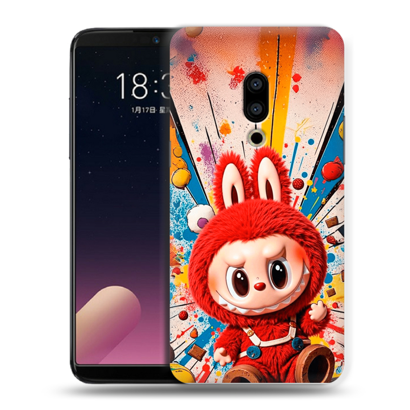 Силиконовый чехол на Meizu 15 Plus с принтом Labubu Лабубу Силиконовый чехол на Meizu 15 Plus с принтом Labubu Лабубу