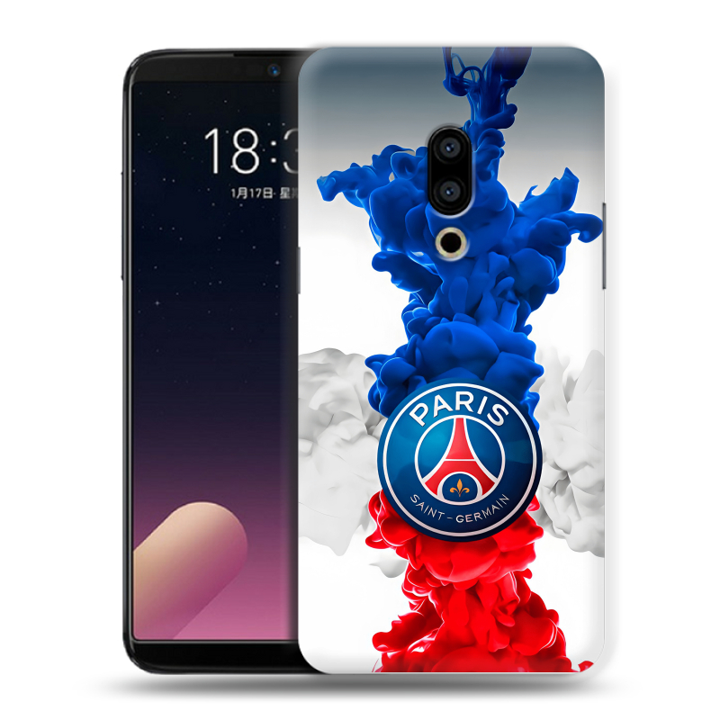 Силиконовый чехол на Meizu 15 Plus с принтом PSG ПСЖ Силиконовый чехол на Meizu 15 Plus с принтом PSG ПСЖ