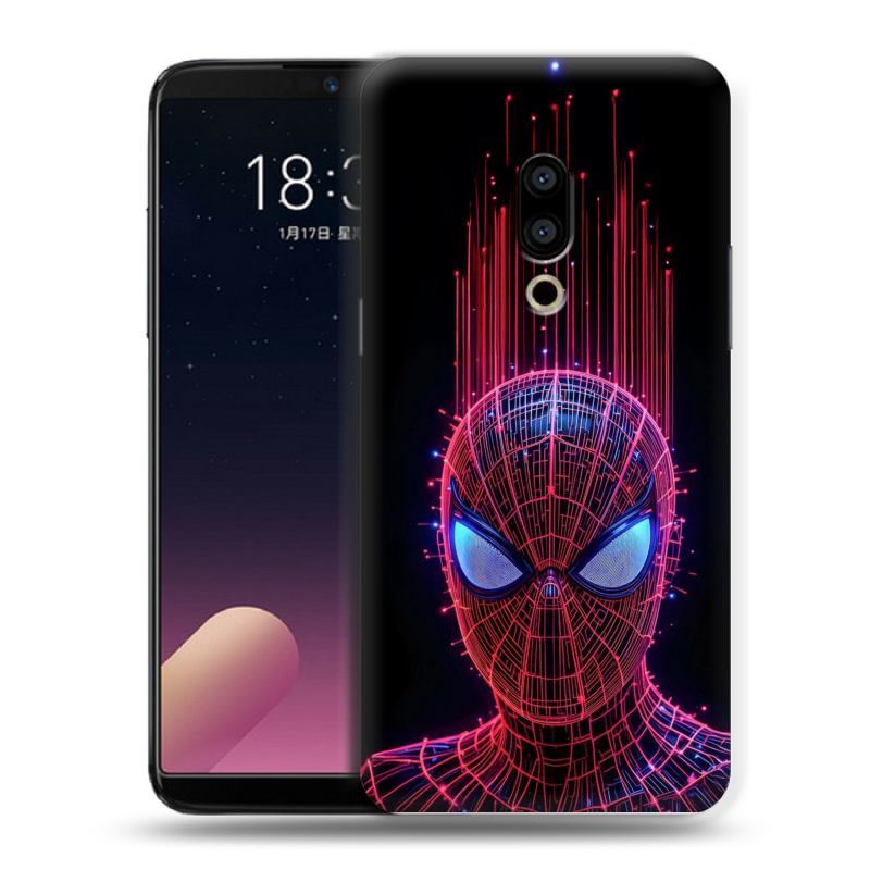Силиконовый чехол на Meizu 15 Plus с принтом Spiderman Человек паук Силиконовый чехол на Meizu 15 Plus с принтом Spiderman Человек паук