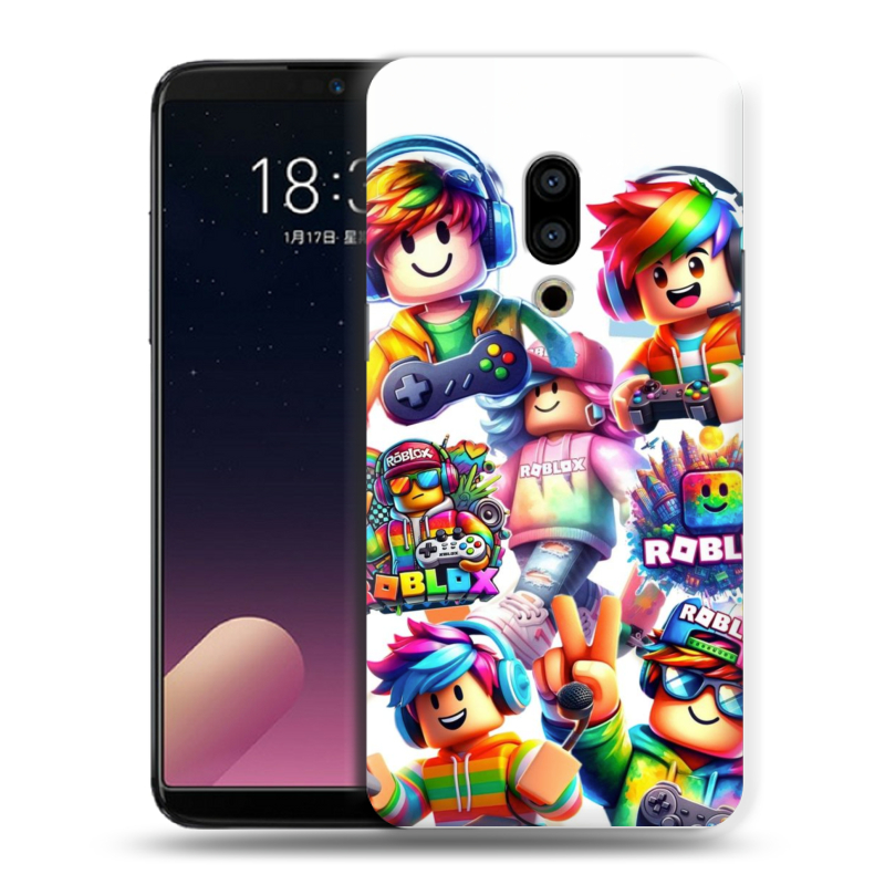 Силиконовый чехол на Meizu 15 Plus с принтом Roblox Роблокс Силиконовый чехол на Meizu 15 Plus с принтом Roblox Роблокс