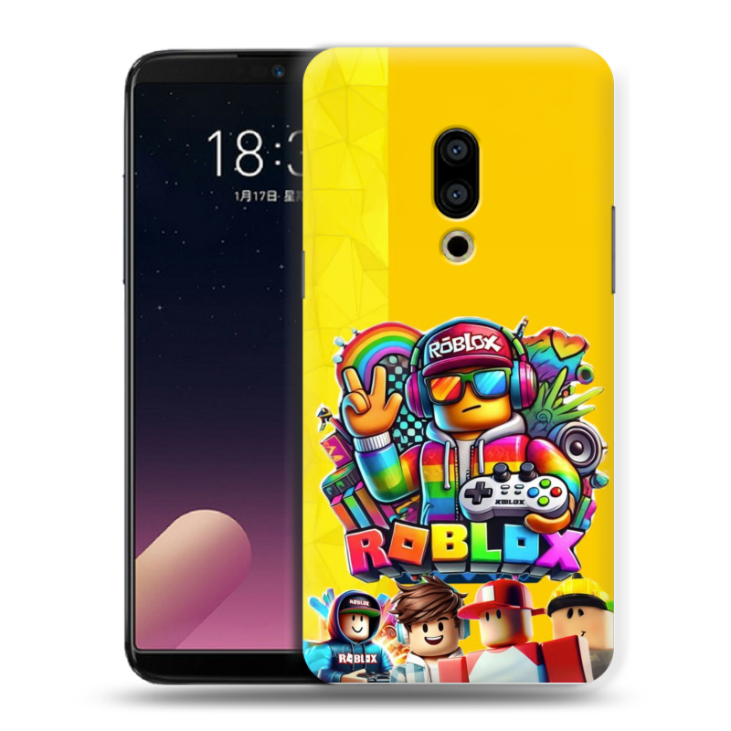 Силиконовый чехол на Meizu 15 Plus с принтом Roblox Роблокс Силиконовый чехол на Meizu 15 Plus с принтом Roblox Роблокс