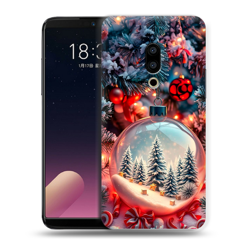 Силиконовый чехол на Meizu 15 Plus с принтом Новый год Силиконовый чехол на Meizu 15 Plus с принтом Новый год